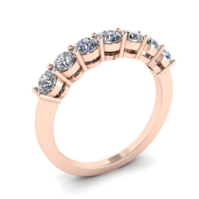 Anillo de diamantes Eternal Seven Stone en oro rosa de 18 quilates - Photo 3