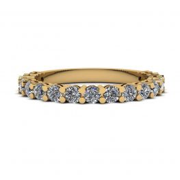 Anillo de 17 diamantes en oro amarillo de 18 quilates Anillo de 17 diamantes en oro amarillo de 18 quilates