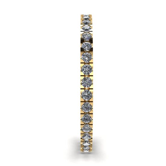 Anillo de eternidad clásico de diamantes pequeños en oro amarillo de 18 k,  Ampliar imagen 3