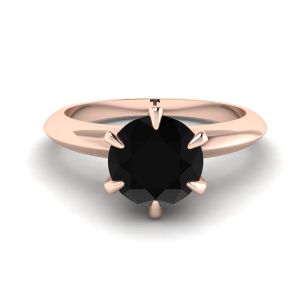 Anillo de Compromiso Oro Rosa 1 quilate Diamante Negro 2980R