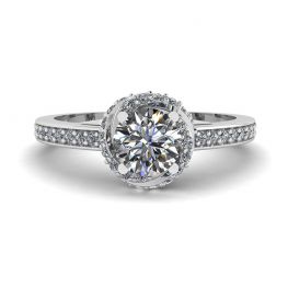 Anillo de diamantes estilo torcido