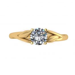 Anillo de compromiso de diamantes inspirado en la naturaleza