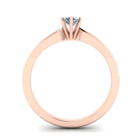 Anillo de compromiso de rosa con diamante de talla marquesa,  Ampliar imagen 2
