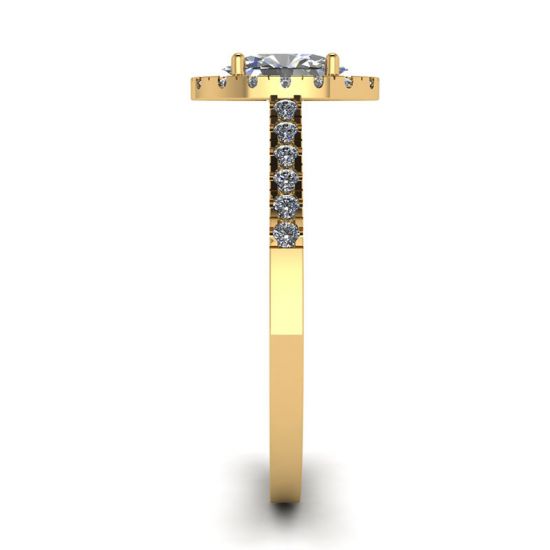 Anillo Diamante Oval Oro Amarillo, More Image 1