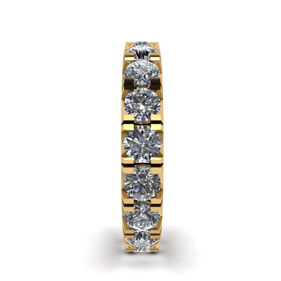 Alianza de diamantes de eternidad de 3 quilates en oro amarillo de 18 quilates, More Image 1
