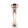 Diamante negro de 6 puntas con anillo pavé de dos colores en oro rosa, Image 3