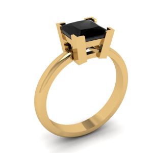 Anillo Diamante Negro Oro Amarillo - Photo 3
