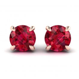 Aretes de zafiro con halo de diamantes desmontable en oro rosado