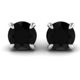 aretes de diamantes negros de 5 mm