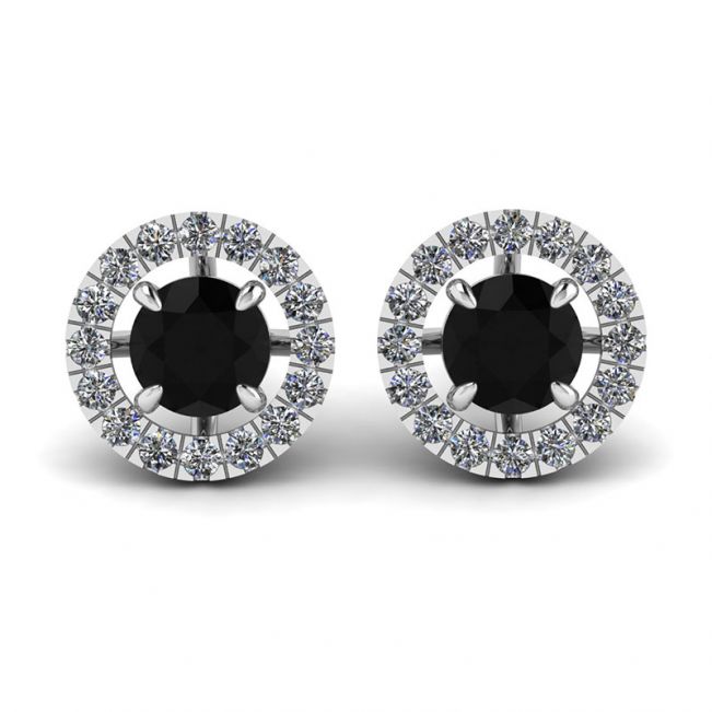 Espárragos de diamante negro de 5 mm con cubiertas de halo desmontables