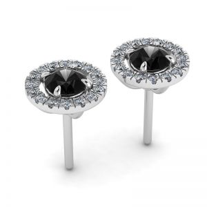 Espárragos de diamante negro de 5 mm con cubiertas de halo desmontables - Photo 2