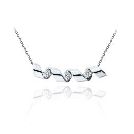 Collar Smile con 3 Diamantes - Colección Ruban
