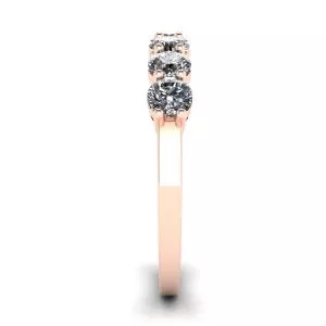 Anillo de diamantes Eternal Seven Stone en oro rosa de 18 quilates - Photo 2