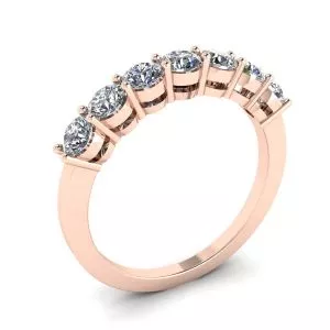 Anillo de diamantes Eternal Seven Stone en oro rosa de 18 quilates - Photo 3
