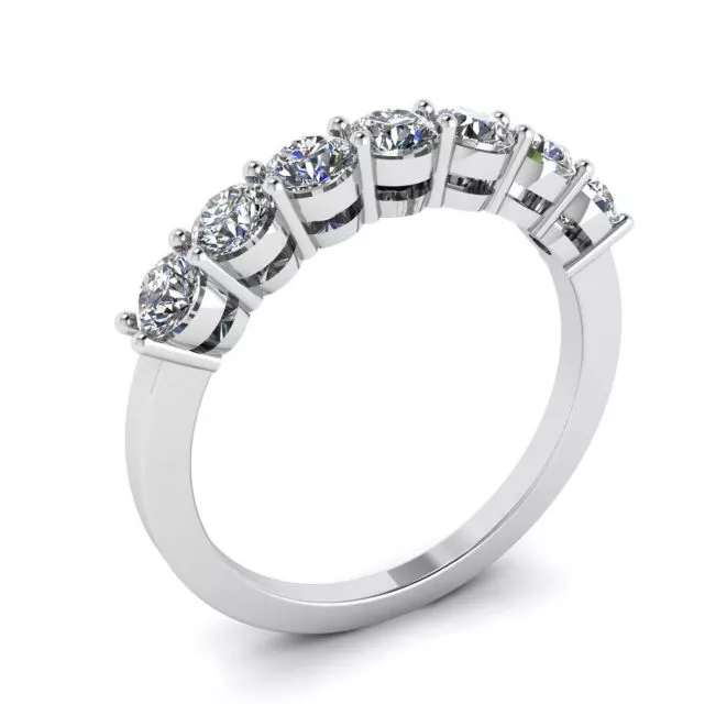 Anillo Eternal Seven Stone Diamond en oro blanco de 18 quilates - Photo 3