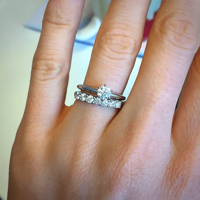 Anillo Eternal Seven Stone Diamond en oro blanco de 18 quilates - Photo 4