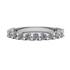 Anillo de 17 Diamantes en Oro Blanco de 18K