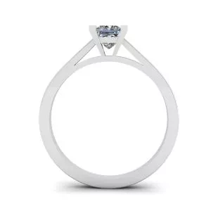 Anillo de diamantes de talla princesa en oro blanco de 18 quilates - Photo 1