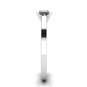 Anillo de diamantes de talla princesa en oro blanco de 18 quilates - Photo 2