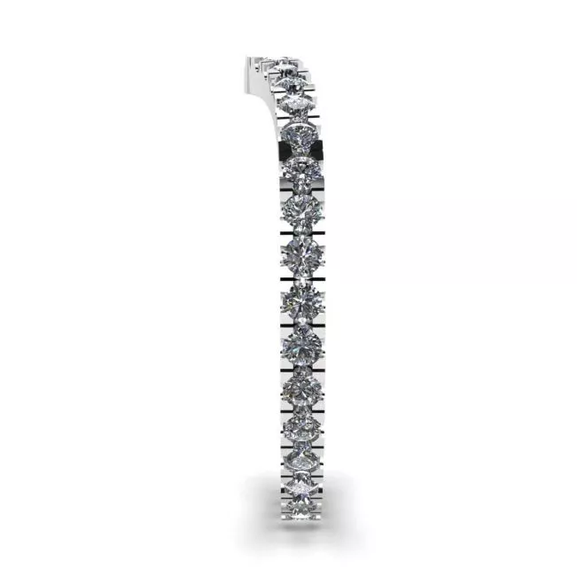 Alianza de eternidad con diamantes curvos en oro blanco - Photo 2