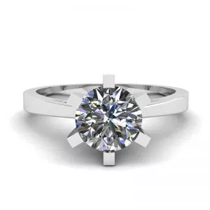 Anillo de Diamantes en Oro Blanco 18K para Compromiso