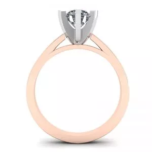Anillo de diamantes en oro rosa de 18 quilates para compromiso - Photo 1