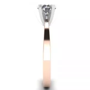 Anillo de diamantes en oro rosa de 18 quilates para compromiso - Photo 2