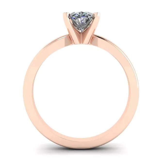 Anillo de diamantes ovalados en oro rosa - Photo 1