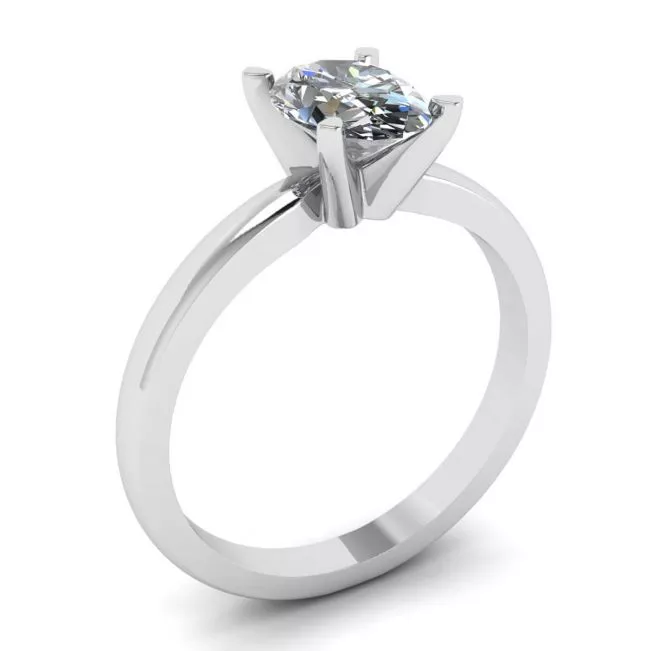 Anillo Diamante Ovalado Oro Blanco - Photo 3