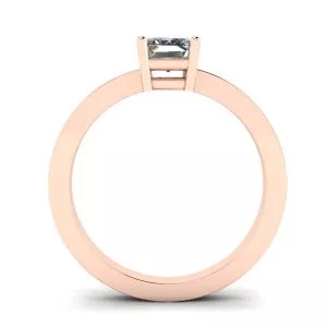 Anillo Rectangular de Diamantes en Oro Rosa - Photo 1