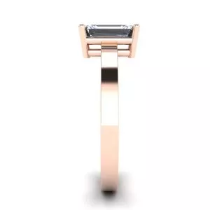 Anillo Rectangular de Diamantes en Oro Rosa - Photo 2