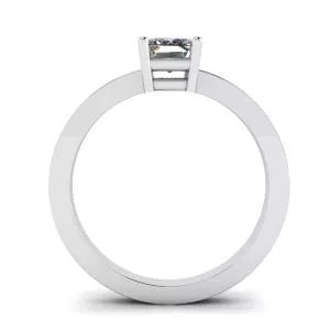 Anillo Rectangular Diamante Oro Blanco - Photo 1