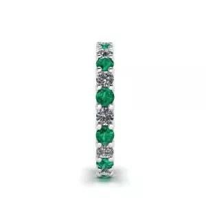 Anillo de eternidad con Esmeraldas y Diamantes - Photo 2