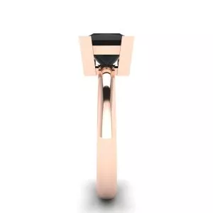 Anillo Diamante Negro Oro Rosa - Photo 2