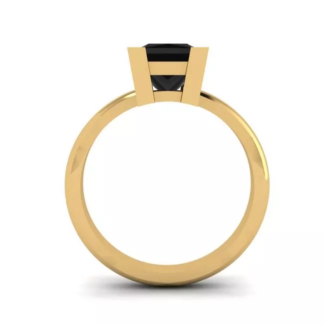 Anillo Diamante Negro Oro Amarillo - Photo 1