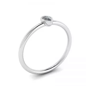 Anillo pequeño pera con diamantes La Promesse - Photo 3