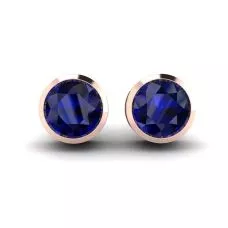 Aretes de Zafiro en Oro Rosa