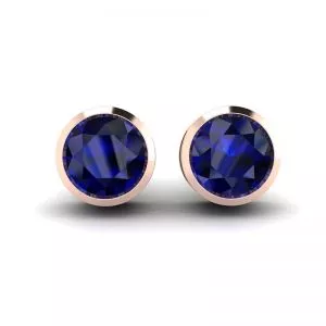Aretes de Zafiro en Oro Rosa