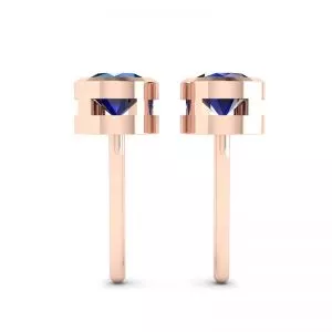 Aretes de Zafiro en Oro Rosa - Photo 1
