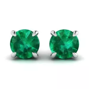 Aretes de esmeralda clásicos