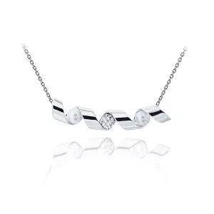 Collar Smile con Diamantes y Perlas de Mar - Colección Ruban