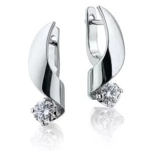 Pendientes Pequeños con Diamante de 4,5 mm - Colección Ruban
