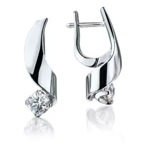 Pendientes Pequeños con Diamante de 4,5 mm - Colección Ruban - Photo 1