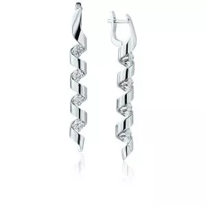 Pendientes Largos con Diamantes 0,88 ct - Colección Ruban